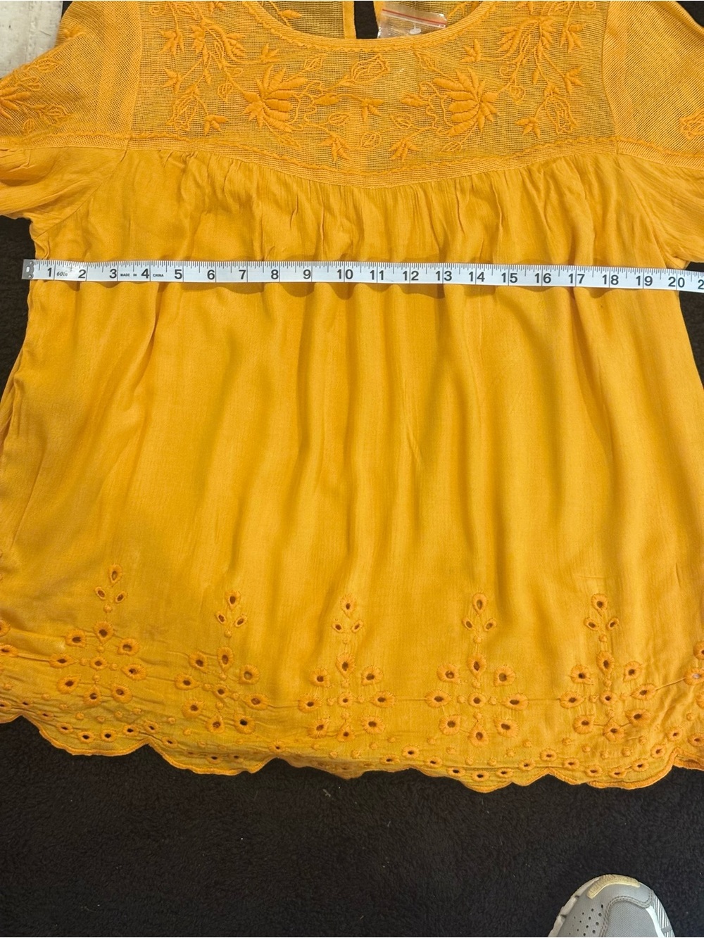 Haute Hippie Sunflower Yellow Embroidered Peasant Tunic - Picture 6 of 13